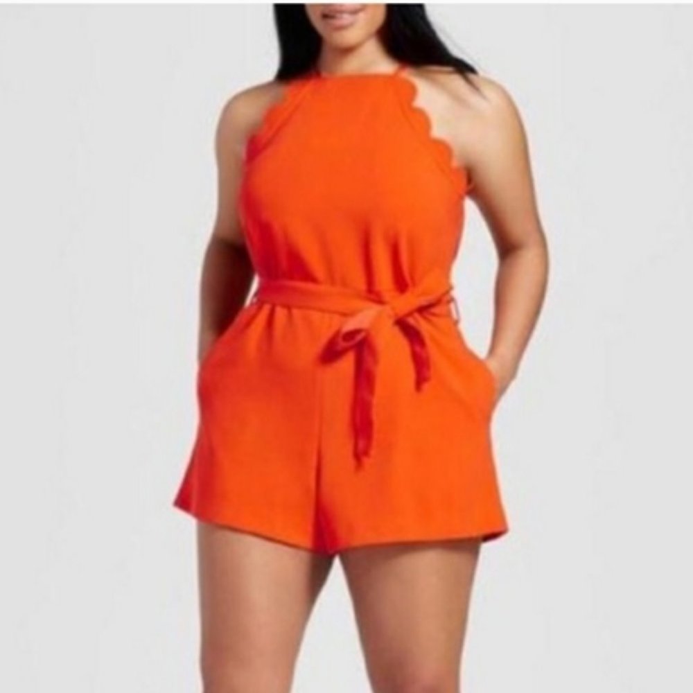 Victoria Beckham -  Sexy Orange Romper S